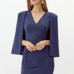 MAXINE "V" CAPE DRESS