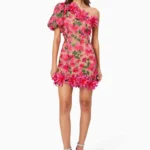 Valentina Mini One Shoulder Dress in Pink