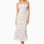 Valentina Midi Cocktail Dress in White