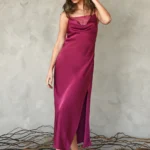 SERENA LACE COWL NECK SLIP DRESS