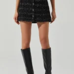 Mavey Tweed Mini Skirt
