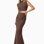 Nola Day To Night Maxi Gown In Brown