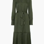 JADE PLEATED LONG COAT DRESS