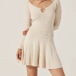 Cybele Pointelle Mini Sweater Dress