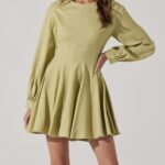 Elowyn Linen Blend Skater Dress