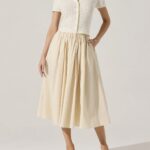 Attwell Pleated Midi Skirt