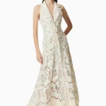 Kyla Floral Maxi Dress in White