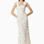 Scarlett Butterfly Midi Dress In White