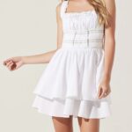 Melaine Lace Trim Mini Dress