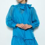 bows and ruffle mini dress