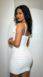 Petals and lace mini dress - Image 2