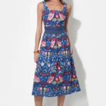 KAILI EMBROIDERED MIDI DRESS