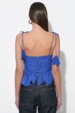 BRUNA SCALLOPED CROCHET EMBROIDERED TOP - Image 4