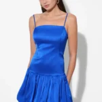 PALOMA STRAPLESS BUBBLE DRESS WITH ADJUSTABLE STRAP