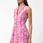 KENDRA FLORAL SCALLOPED MINI DRESS