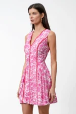 KENDRA FLORAL SCALLOPED MINI DRESS