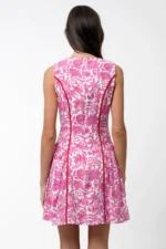 KENDRA FLORAL SCALLOPED MINI DRESS - Image 3