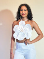 Little flower white pants set - Image 2