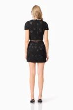 Ellouise Embellished Tweed Set in Black - Image 4