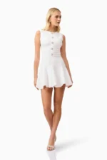 Fiona Mini Dress in White - Image 5