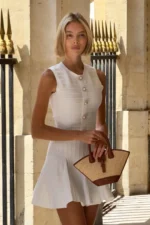 Fiona Mini Dress in White - Image 2