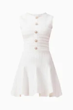 Fiona Mini Dress in White - Image 3