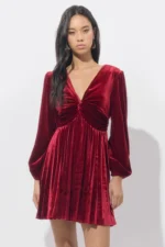 AMAREE PLEATED MINI DRESS