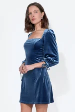 WINNI VELVET MINI DRESS - Image 2