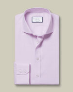 Cutaway Collar Non-Iron Twill Shirt - Lilac Purple - Image 3