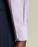 Cutaway Collar Non-Iron Twill Shirt - Lilac Purple - Image 4