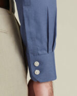 Non-Iron Twill Shirt - Indigo Blue - Image 4