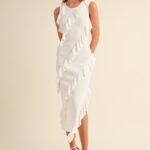 Mya Asymmetrical Ruffle dress