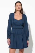 TWILA SWEETHEART NECK MINI DRESS