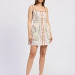 Alaia Linen Scarf Mini Dress