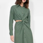 AVENA STRIPE SHIRT DRESS