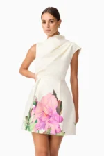 Azelie Asymmetrical Mini Dress - Image 3