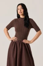 Caerlion Contrast Knit Midi Dress - Image 3