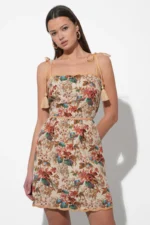 CINDY TAPESTRY MINI SCALLOPED DRESS - Image 3