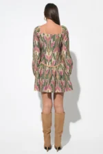 CORALIE DROP WAIST FLORAL MINI DRESS - Image 2