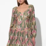 CORALIE DROP WAIST FLORAL MINI DRESS