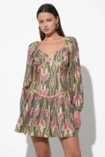 CORALIE DROP WAIST FLORAL MINI DRESS