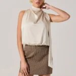 Joleisa Satin High Neck Top