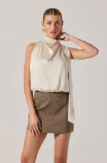 Joleisa Satin High Neck Top