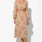 JOY EMBROIDERED MAXI WITH SIDE CUT OUT