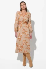 JOY EMBROIDERED MAXI WITH SIDE CUT OUT