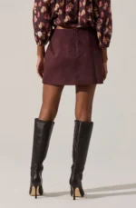 Laudine Faux Suede Mini Skirt - Image 2