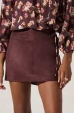 Laudine Faux Suede Mini Skirt - Image 3