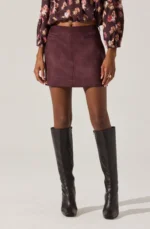 Laudine Faux Suede Mini Skirt