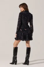 Lucien Collared V-Neck Mini Dress - Image 2