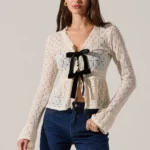 Miliana Contrast Bow Top